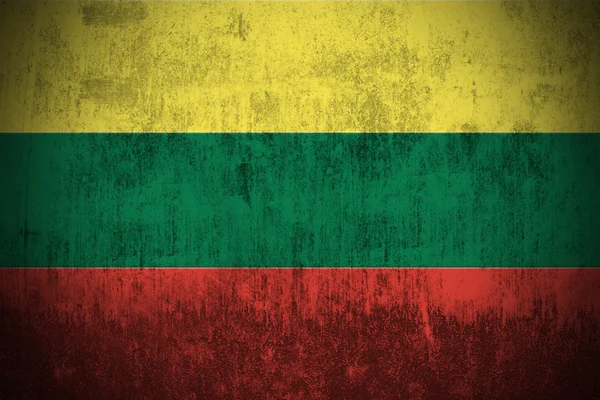 Grunge Bandeira de lithuania — Fotografia de Stock