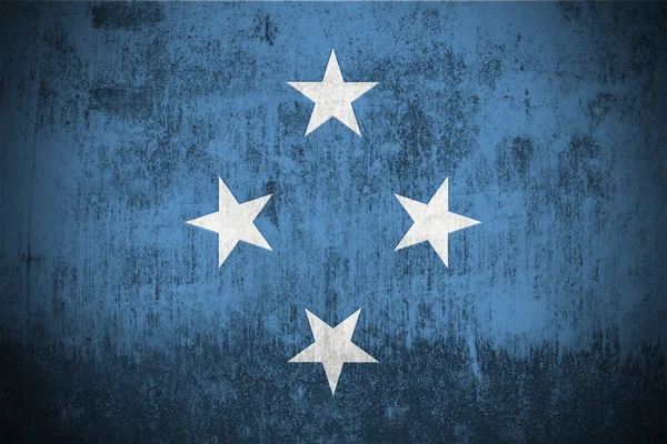 Mikronezya Grunge bayrağı — Stok fotoğraf