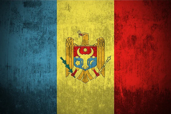 Grunge flag of Moldova — Stock Photo, Image