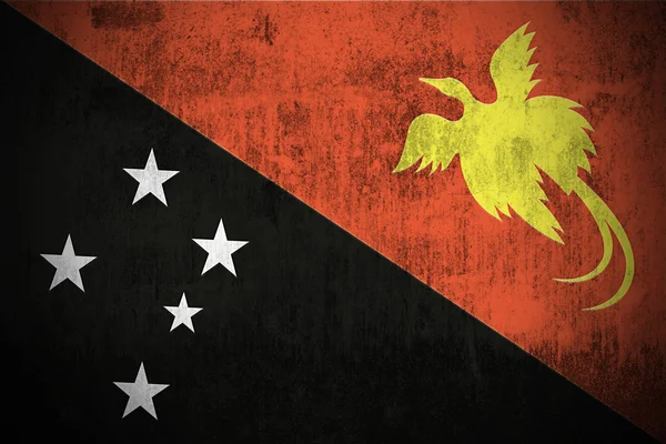 Grunge vlag van Papoea-Nieuw-guinea — Stockfoto