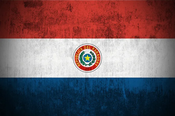 Bandiera grunge del Paraguay — Foto Stock