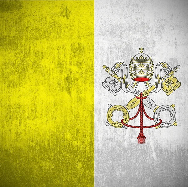 Grunge vlajka Vatikánu — Stock fotografie