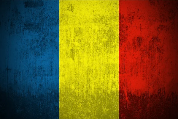 Гранж прапор Румунії — стокове фото