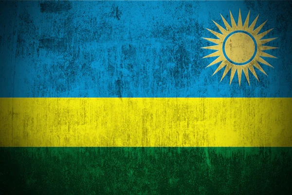 Bandeira de Grunge de Ruanda — Fotografia de Stock