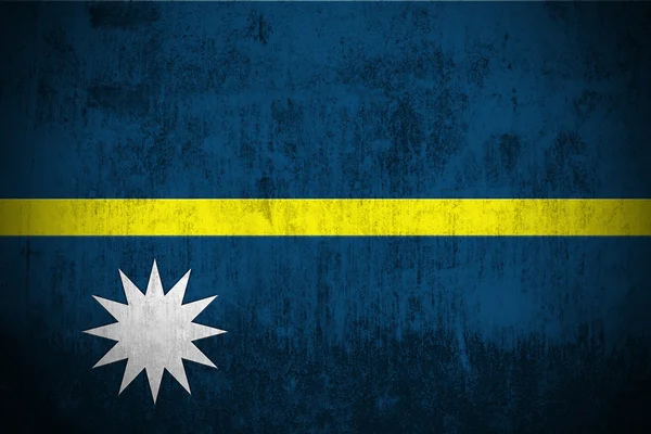 Grunge nauru Cumhuriyeti bayrağı — Stok fotoğraf
