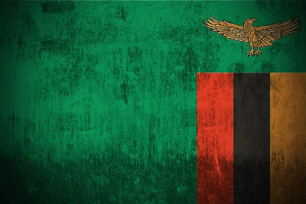 Bandera Grunge de Zambia — Foto de Stock