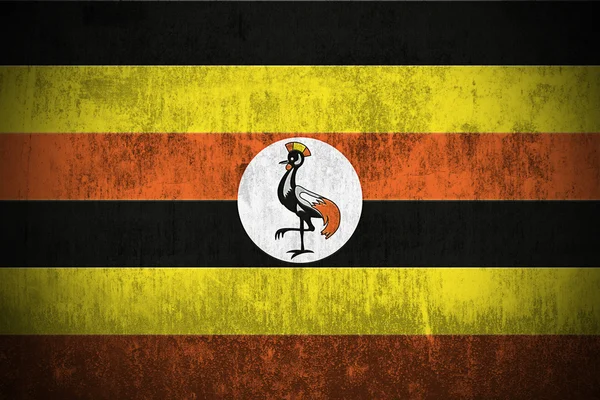 Bandeira de Grunge de Uganda — Fotografia de Stock
