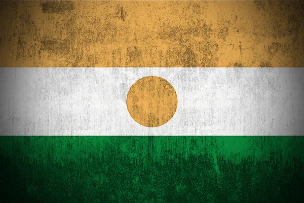Bandera Grunge de Níger — Foto de Stock