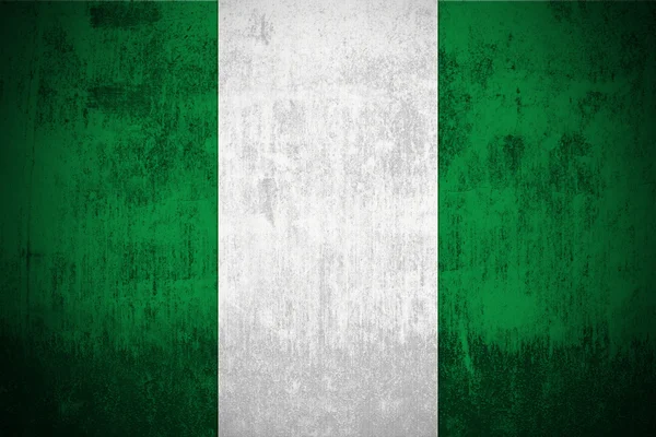 stock image Grunge flag of Nigeria