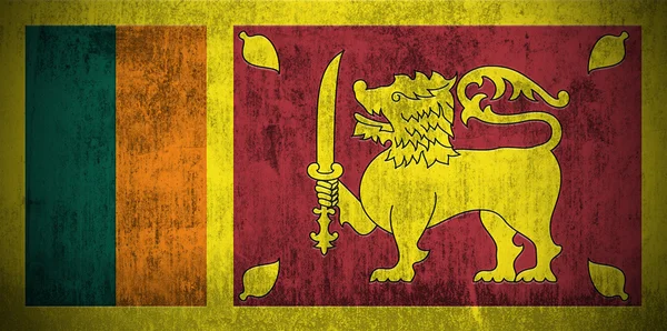 斯里兰卡的 grunge 旗子 — 图库照片