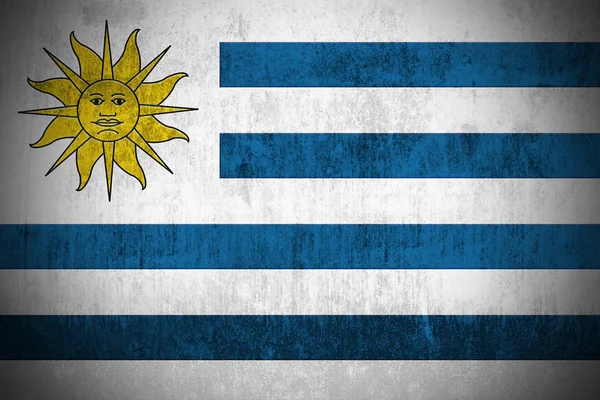 Гранж прапор Уругваю — стокове фото
