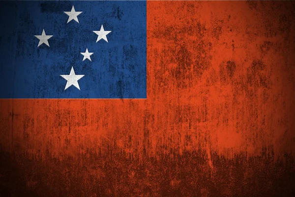 Grunge Samoas flagga — Stockfoto