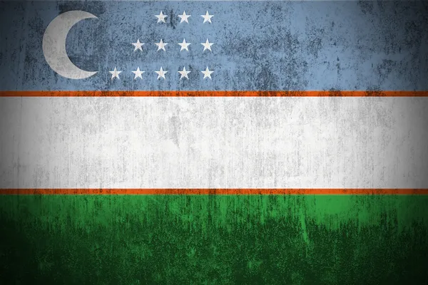 Grunge Flag Of Uzbekistan — Stock Photo, Image