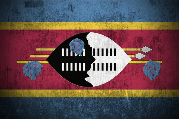 Grunge Bandeira da Suazilândia — Fotografia de Stock