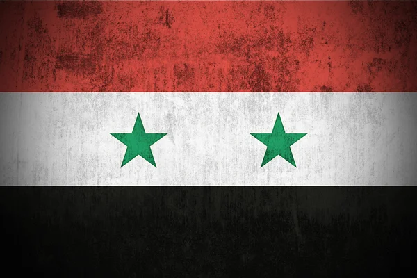 Grunge flagga Syrien — Stockfoto