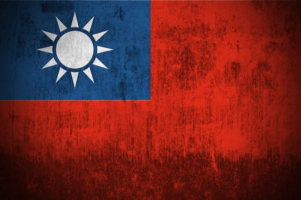 Tajvan grunge zászlaja — Stock Fotó