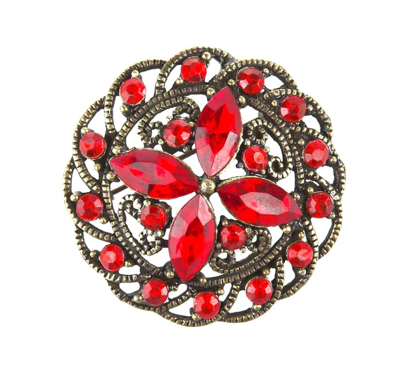 Brooch on white — Stock Photo, Image