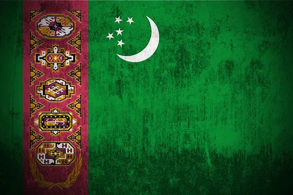 トルクメニスタンのグランジ旗 — ストック写真
