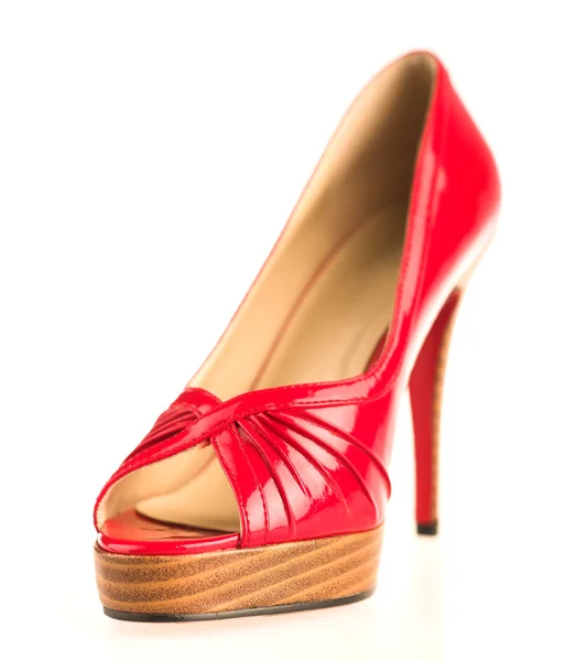 Vermelho sapatos de salto alto mulheres — Fotografia de Stock