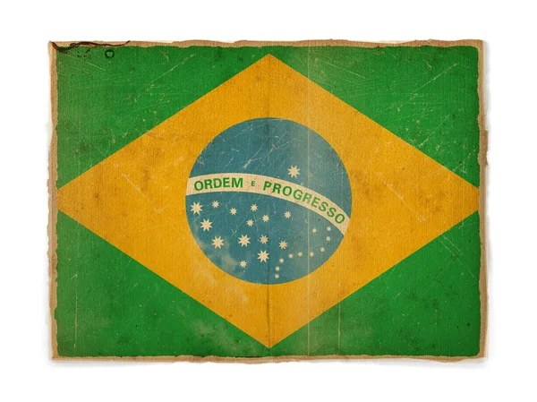 Grunge flag of Brazil — Stock Photo, Image