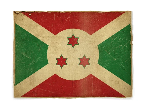 Grunge flagga burundi — Stockfoto