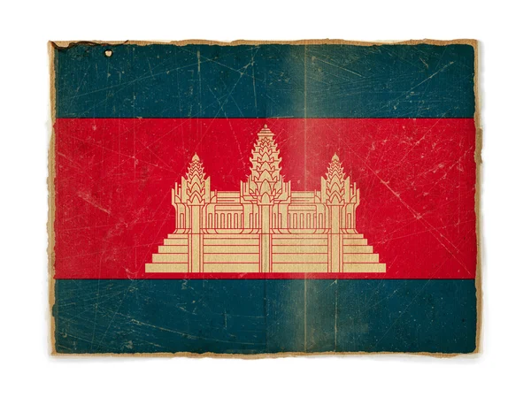 캄보디아의 깃발을 잡다 — 스톡 사진