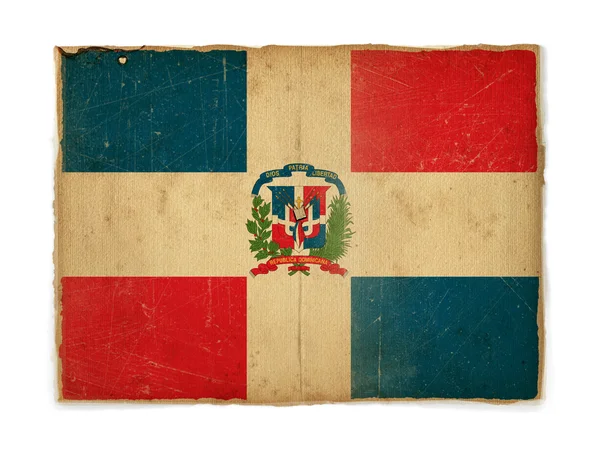 Grunge σημαία της Δομινικανής Δημοκρατίας — Φωτογραφία Αρχείου