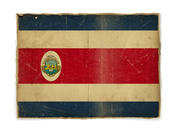 Bandera Grunge de Costarica — Foto de Stock