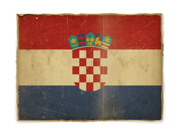 Grunge flagga Kroatien — Stockfoto