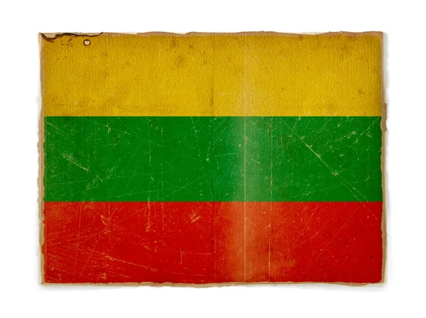 Grunge flagga Lithuania — Stockfoto