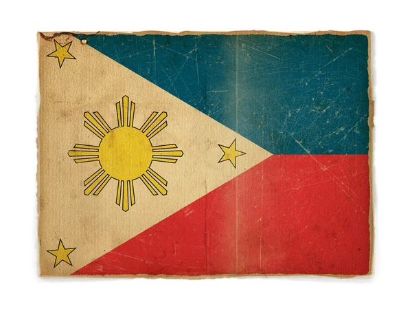 Grunge σημαία των Φιλιππίνων — Φωτογραφία Αρχείου