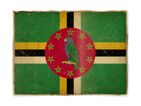 Dominická vlajka grunge — Stock fotografie
