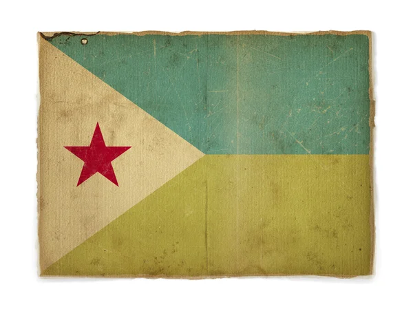 Гранж-флаг Джибути — стоковое фото