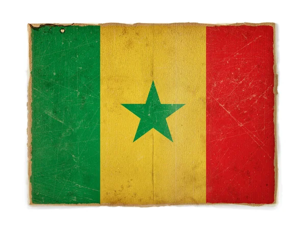 Bandeira do Grunge do Senegal — Fotografia de Stock