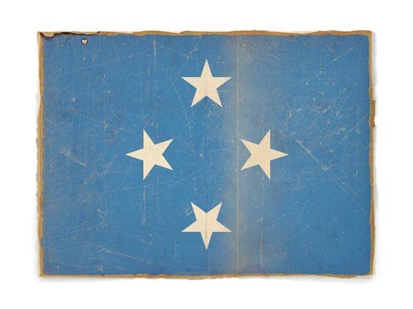 Grunge Mikronézia zászlaja — Stock Fotó