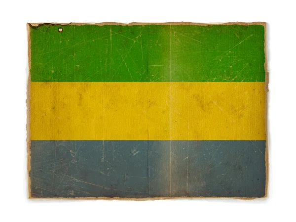 Grunge Bandeira do Gabão — Fotografia de Stock