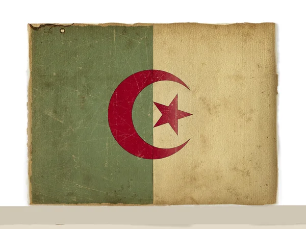 Cezayir grunge bayrağı — Stok fotoğraf