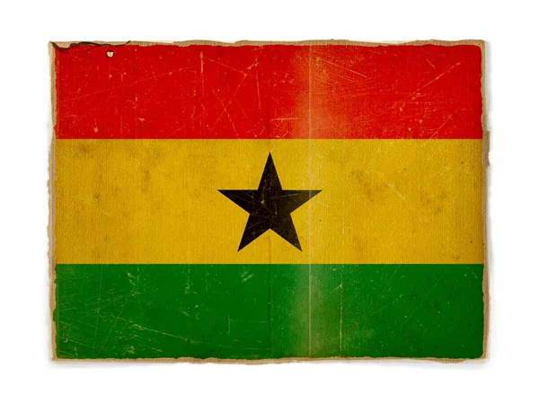 Gana 'nın grunge bayrağı — Stok fotoğraf