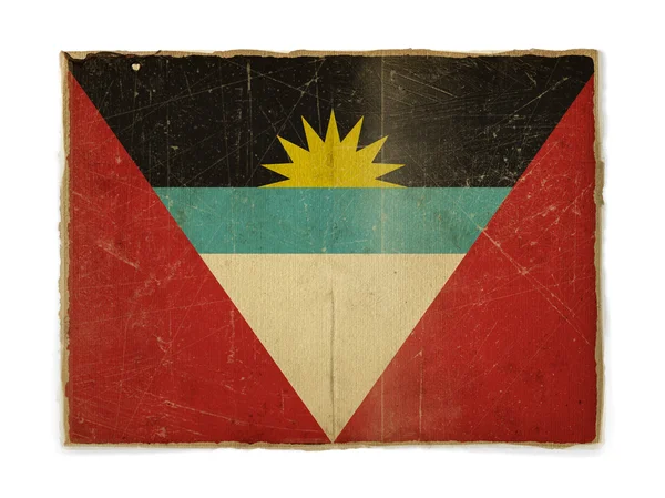 Grunge vlag van antigua en barbuda — Stockfoto