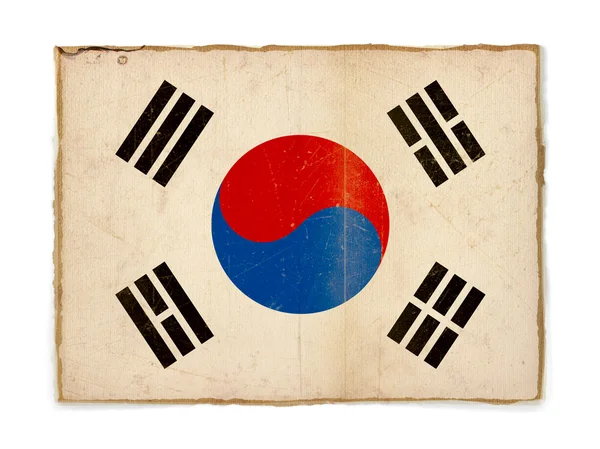 Grunge flagga Sydkorea — Stockfoto