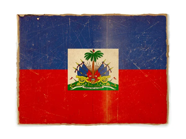 グランジ ハイチの国旗 — ストック写真