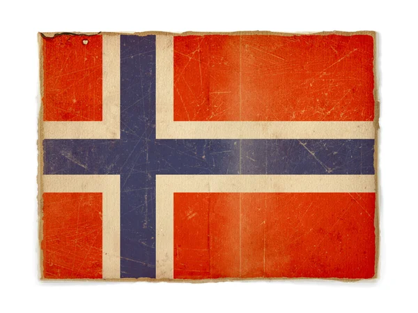 Bandiera Grunge della Norvegia — Foto Stock