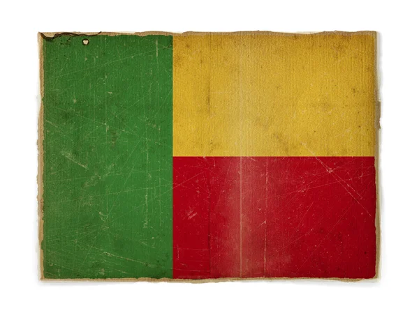 Grunge Flagge von Benin — Stockfoto