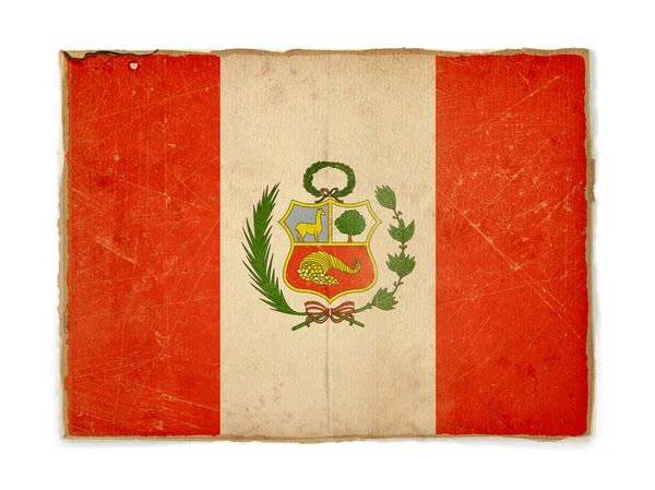 Grunge flag of Peru — Stock Photo, Image
