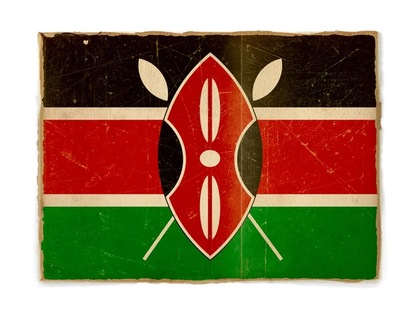 Grunge vlag van Kenia — Stockfoto