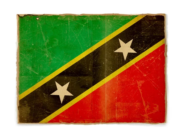 Grunge vlag van Saint Kitts en Nevis — Stockfoto