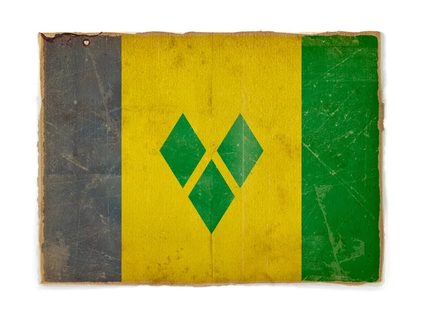 Grunge saint vincent és Grenadine-szigetek zászlaja — Stock Fotó