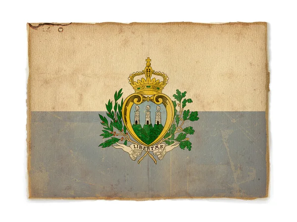 Гранж-флаг Сан-Марино — стоковое фото