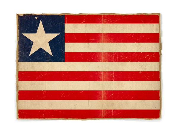 Liberya bayrağı Grunge — Stok fotoğraf