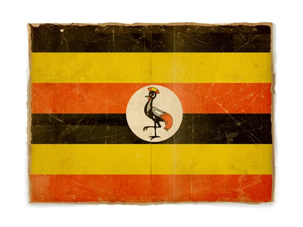 Grunge flagga uganda — Stockfoto
